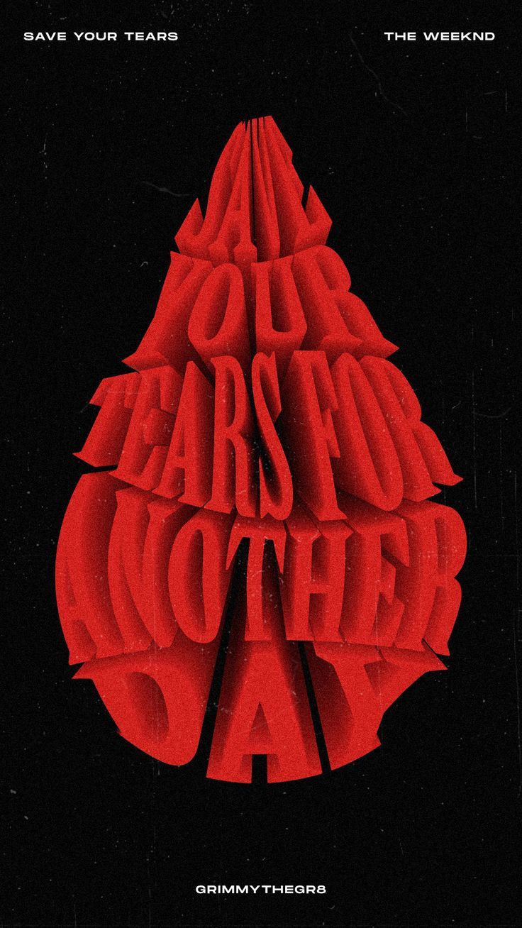 Save Your Tears The Weeknd Music Poster Design